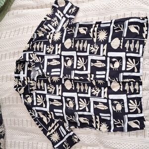 Zara Nautical Print Black and White Men's Shirt